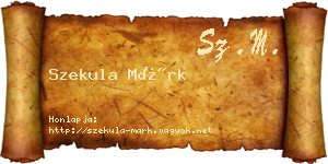 Szekula Márk névjegykártya